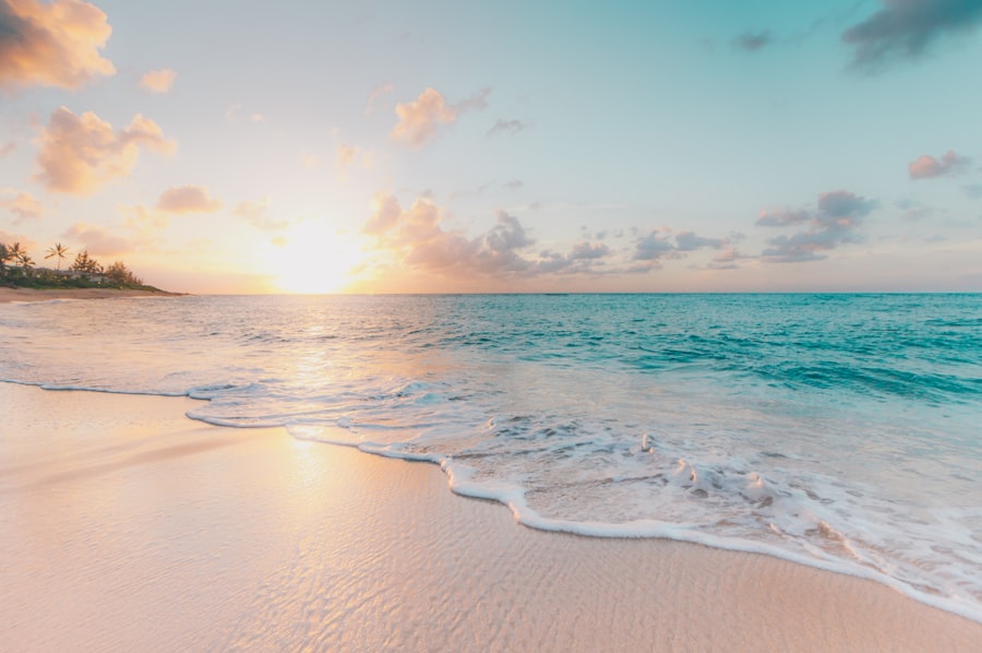Sunset over a Barbados beach